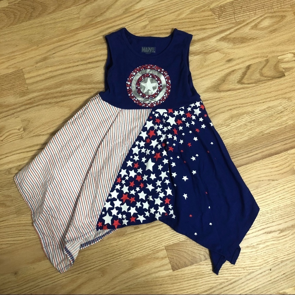 Marvel Wonder Woman Dress Sz 2T Blue Red White Girls Toddler
